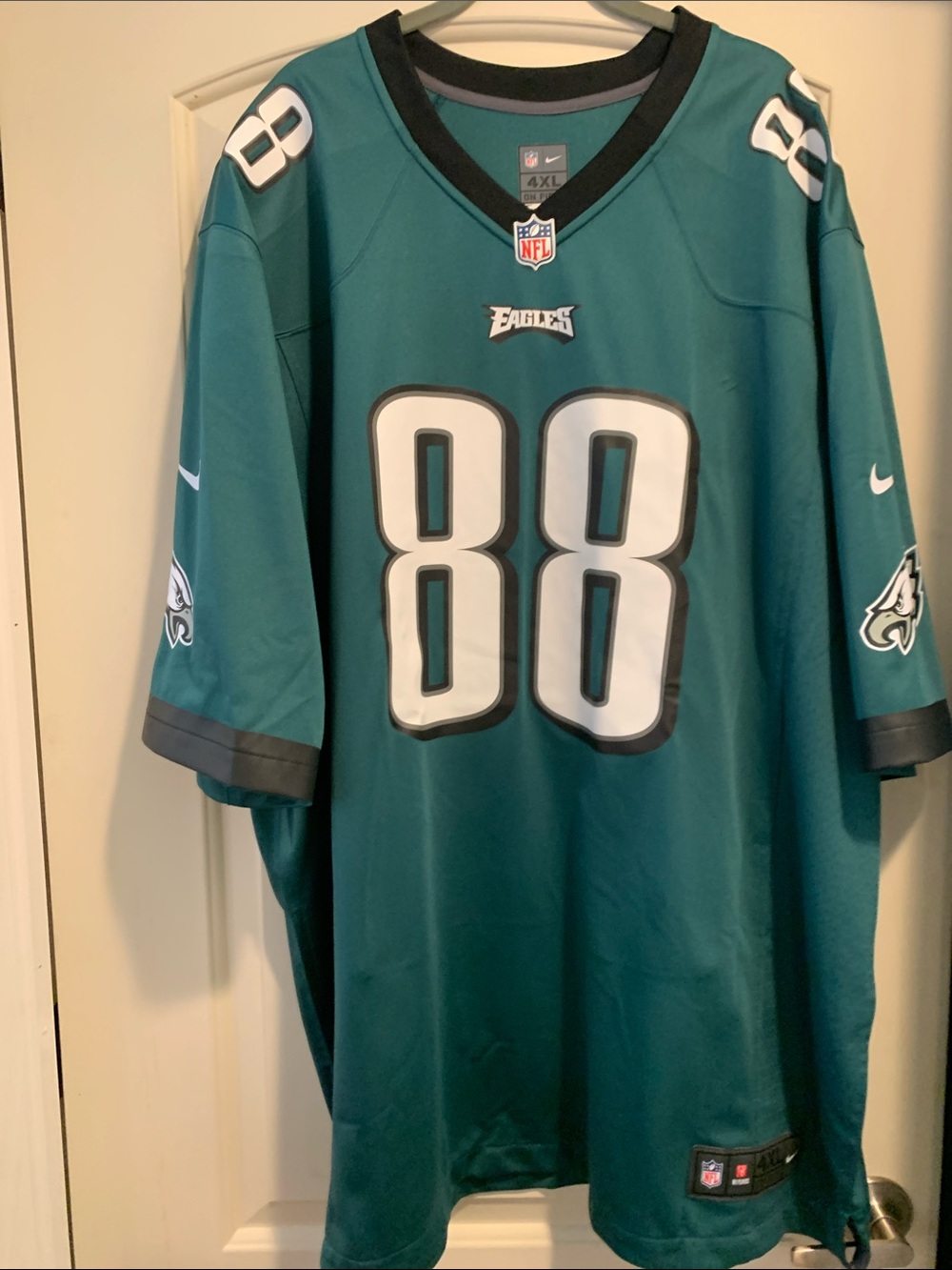 NFL Teal and Black Philadelphia Eagles Jersey with White Accents